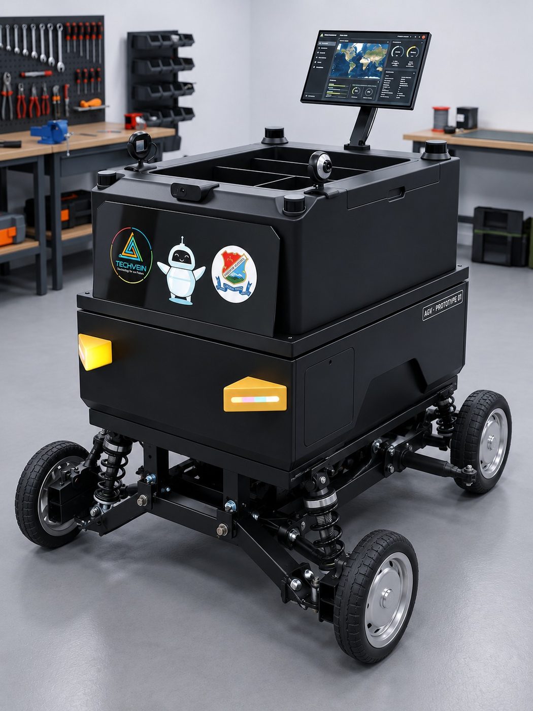 The Techvein AGV — autonomous delivery vehicle