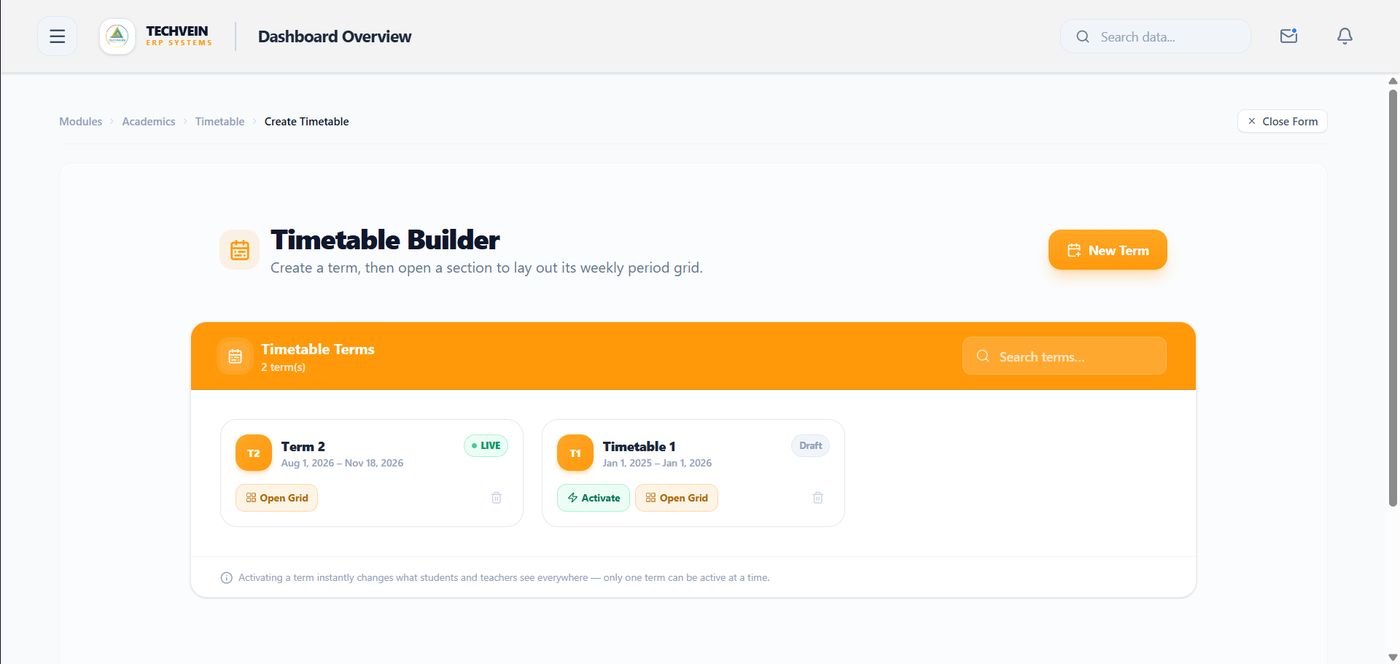 TatvaOS — Timetable Builder
